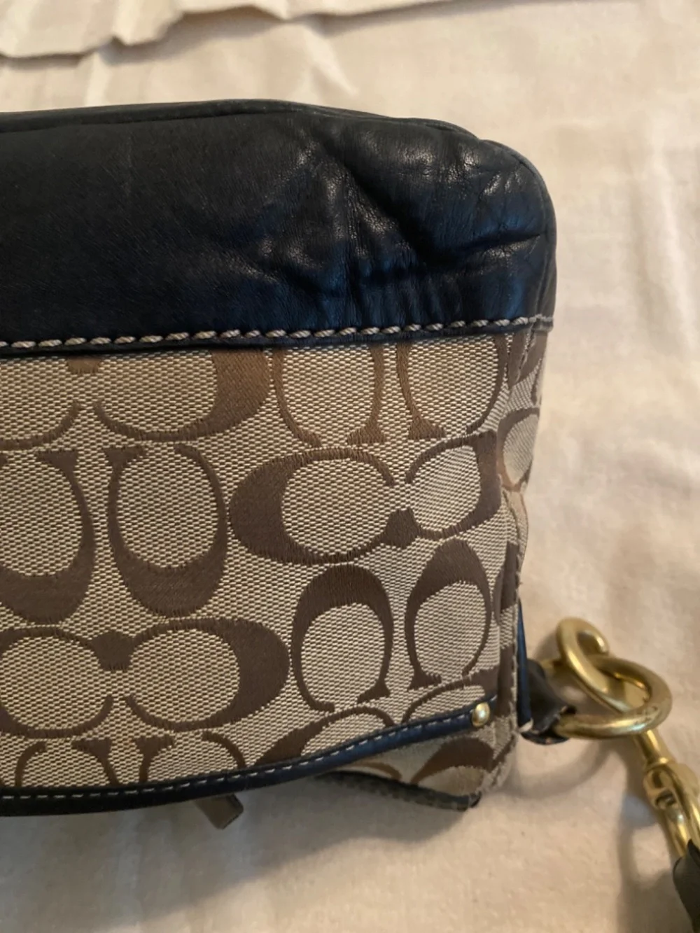 Coach Legacy Signature Turn Lock Shoulder Bag H0826-F12869